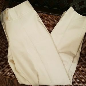 Talbot white cropped trousers